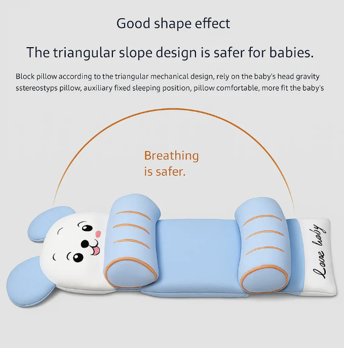 Baby Shaping Head Support Pillow - Assorted Colour